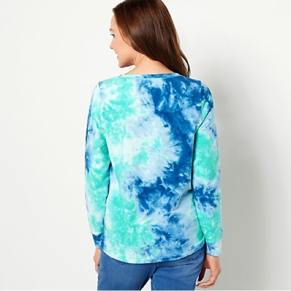 Belle Beach Tie Dye Scoop Neck Top.  Size M - Picture 10 of 10